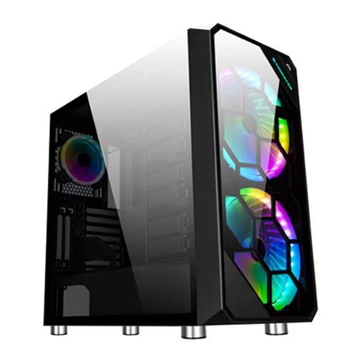 Xigmatek Zest Case w/ 3 Fans - Black - صندوق